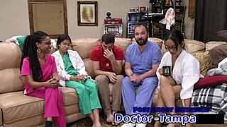 dr tampa catheterizes aria nicole's pussy in humiliating hospital glove roleplay