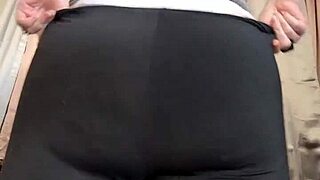 Chubby ass in leggings panties thong your face here