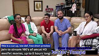 dr tampa catheterizes aria nicole's pussy in humiliating hospital glove roleplay