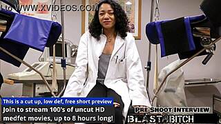 yasmine woods' shaved pussy blasted full of hot cum!