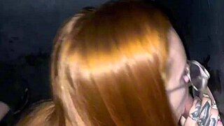 I Went with My Friend to the Swingers Glory Hole – We Were So Horny in Lingerie!