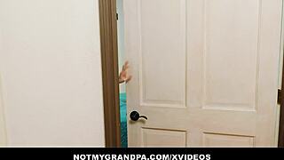 big tits teen jackie hoff rides grumpy old man's cock hard!