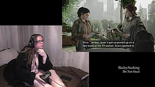 naked last of us 2 playthrough part 6 shows off her big curves casually
