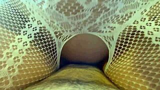 Morning Fishnet Blowjob Leads to Wild Cowgirl Ride