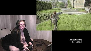 naked last of us 2 playthrough part 6 shows off her big curves casually