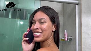 juicy brazilian wife gets monster cock deepthroated and pussy pounded