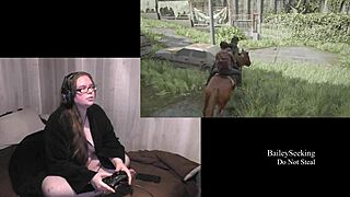 naked last of us 2 playthrough part 6 shows off her big curves casually