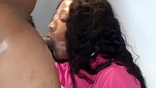 his huge black cock rips my clothes then deepthroats my mouth before raw doggystyle fucks my dripping ebony milf pussy