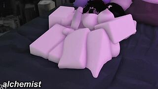 goth whore with big tits rides cock cowgirl in fresh condo before facial blast