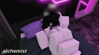goth whore with big tits rides cock cowgirl in fresh condo before facial blast