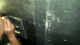 me and my latina friend troll big cocks at gloryhole with our huge tits