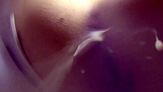 Public toilet anal milk enema gapes her huge ass