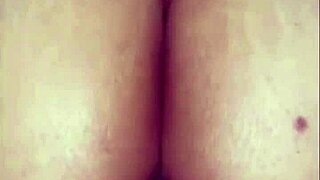a toy stretches her tight ass while a thick cock pounds her wet pussy rough