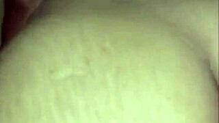 a toy stretches her tight ass while a thick cock pounds her wet pussy rough