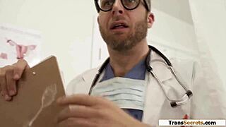 Asian trans Kasey Kei bares back with doctor patient interracial hospital sex
