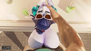 widowmaker's french holiday filled with monster cock in big ass