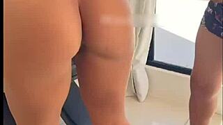 i fucked my gym personal trainer's big cock right there bent over with my big tits out