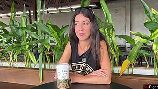 Skinny Teen Sucks Cock in Starbucks Toilet Then Cumwalks with Facial