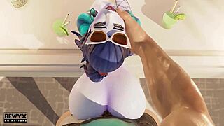 widowmaker's french holiday filled with monster cock in big ass