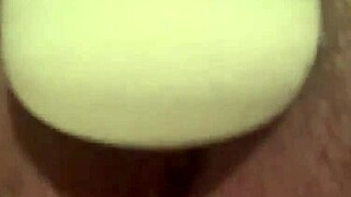 Milf bride with huge wet pussy lips and big clit orgasms hard on wedding toys