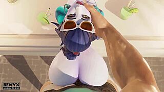 widowmaker's french holiday filled with monster cock in big ass