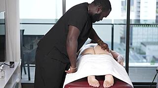 American BBC Masseuse FUCKS Aussie MILF Creampie Deep!