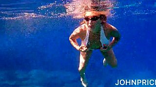 Chubby Asian milf takes all anal under ocean waves bent over with monster cock surprise