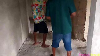 two big cocks pamper wife's huge ass for backyard erotic threesome