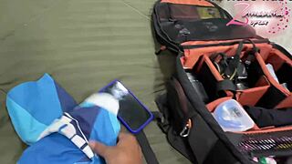 i slobber his cock deep then he trains my fat tits