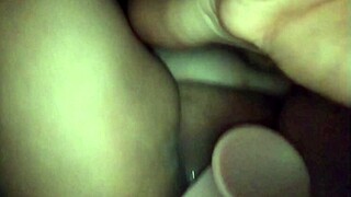 this slut fingers huge fat pussy lips quietly in bed moaning through multiple orgasms