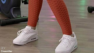 All-natural redhead Gia Tvoricceli gets creampied post-workout with big cock.