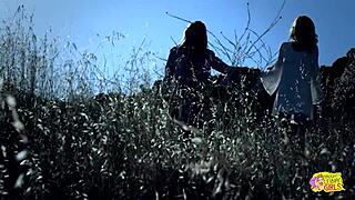 wanna train this blonde lesbian exhibitionist by licking her pussy sore outdoors??