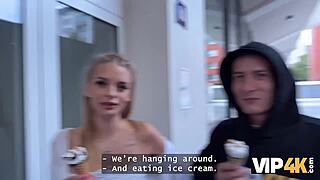 Young Beauty With Natural Tits Cheats: Boyfriend Watches Me Take Creampie!