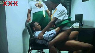 naughty students and teacher femi get wild in office