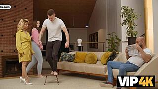 insane milf handjobs shaved pussy in cuckold seduction!