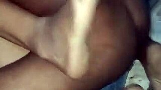 single mom takes big black cock deep even pounding her tight ass creampie