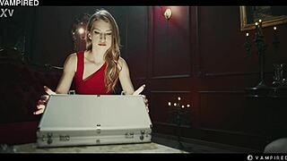 vampire octavia red mind controls sofia rivers into wet lezdom pussy feast