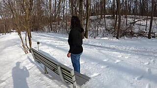 Arctic Milf Whaletail Ass Flashing Jeans Public Outdoor Fetish
