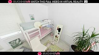 Blonde milka way rides cock moaning wet in vr