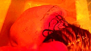 wanna see this skinny slut gag on stranger cock with piss shower and titty fuck?