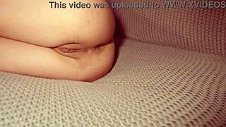 after losing the bet, he films me moan and rub my hairy pussy to orgasm