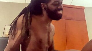 yo, watch this ebony bbw slut get pounded doggystyle into the bed by big black cock
