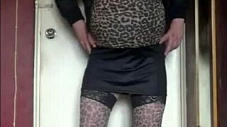 shy bisexual crossdresser in stockings didn't want his secret swap exposed
