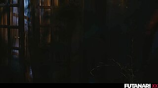 coco bae futanari cock grows huge turning brunette into shemale. pussy eating cum mouthful
