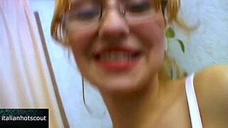 I'm a real slut, this blonde with glasses loves cock riding deep