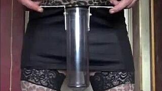 shy bisexual crossdresser in stockings didn't want his secret swap exposed