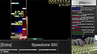 jhlee0133 crushes osu mania speedcore 300 dt 95.06