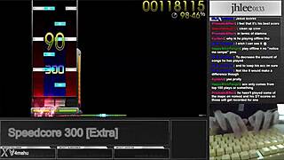 jhlee0133 crushes osu mania speedcore 300 dt 95.06