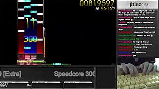 jhlee0133 crushes osu mania speedcore 300 dt 95.06