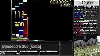 jhlee0133 crushes osu mania speedcore 300 dt 95.06
